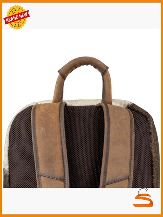 Durable Leather Backpack w/3 Zip Compartments, 13\